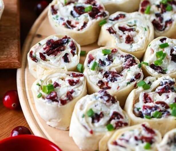 Cranberry Feta Pinwheels