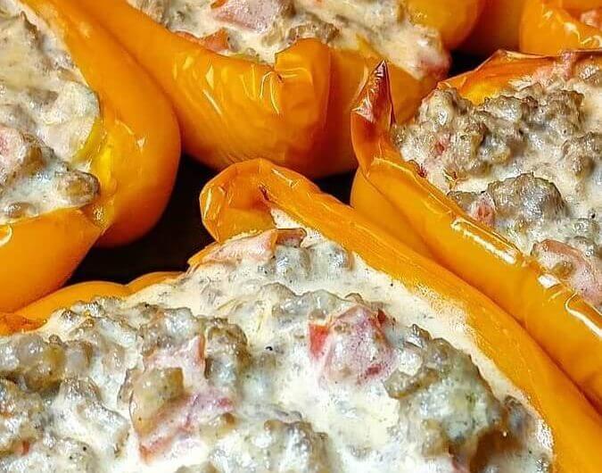 Sausage Dip Stuffed Peppers