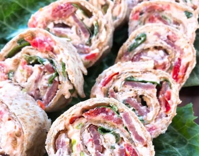 Caesar BLT Pinwheels