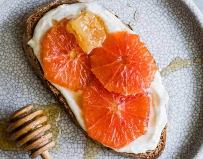 Honey Orange Ricotta Toast