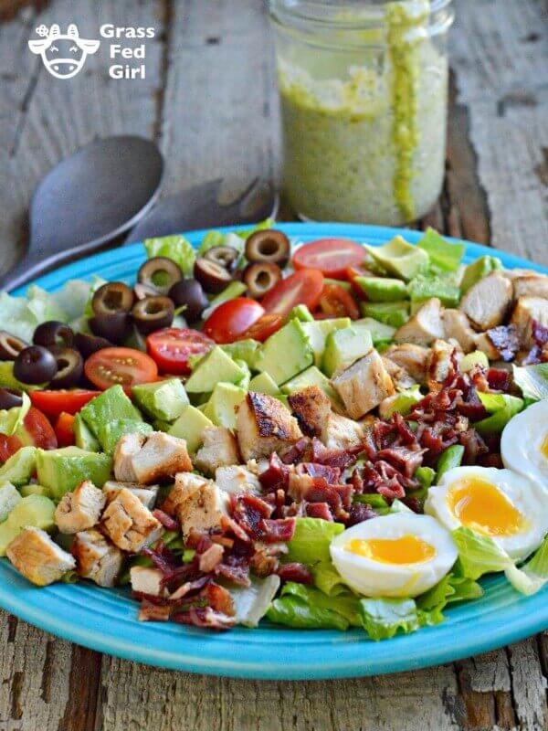Keto Cobb Salad with Green Goddess Dressing