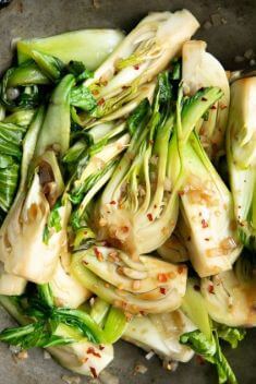 10 Minute Garlic Bok Choy - 30 Best Healthy Garlic Vegetable Dishes