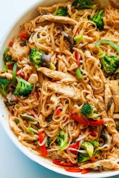 30 Minute Chicken Rice Noodle Stir Fry - 30 Stunning Ways To Make Chicken Stir Fry