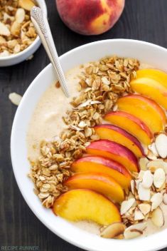 7 Peach Pie Smoothie Bowl - 25 Smoothie Bowls To Blow Up Your Taste Buds