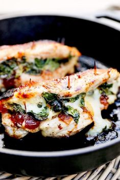 Apple Cranberry Chutney Spinach and Mozzarella Stuffed Chicken Breasts - 30 Incredibly Good Recipes For Chicken Breasts