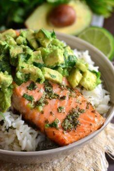 Avocado Salmon Rice Bowl 1 - 30 Easy Yet Incredibly Good Dinners