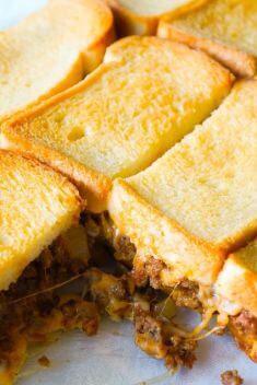 Bacon Cheeseburger Grilled Cheese Casserole - 30 Easy Yet Incredibly Good Dinners