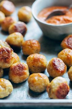 Baked Chicken Meatballs - 30 Stunning Dishes Made with Chicken Meatballs