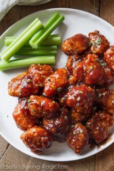 Baked Honey BBQ Popcorn Chicken - 30 Incredibly Addictive BBQ Chicken Dishes