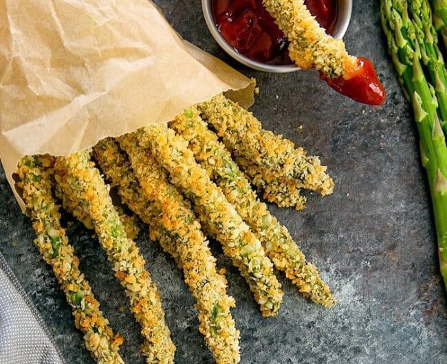 Baked Parmesan Asparagus Fries