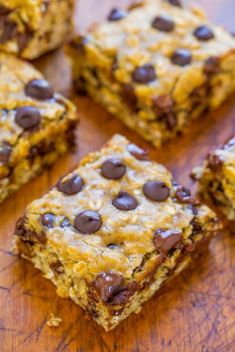 Banana Oatmeal Chocolate Chip Cookie Bars - 30 “Must-Save” Recipes For Baked Oatmeal