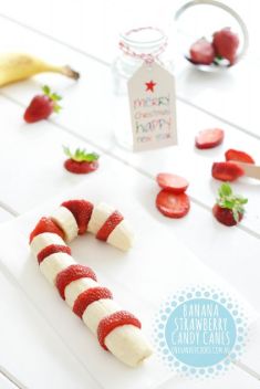 Banana Strawberry Candy Canes - 25 Easy And Healthy Strawberry Banana Recipes