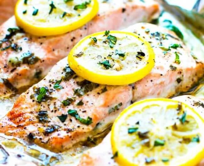 Basil and Lemon Baked Salmon in Foil