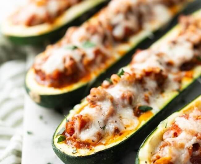 Beef Stuffed Zucchini Boats