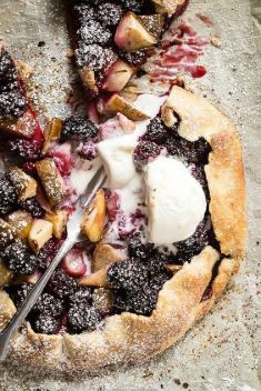 Blackberry And Pear Galette With Rosemary - 30 “Crave-Worthy” Fruit Galettes