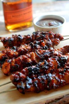Bourbon Bacon Bbq Chicken Kebabs - 30 Incredibly Addictive BBQ Chicken Dishes