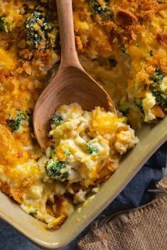 Broccoli Cheddar Chicken and Rice Casserole - 30 Easy Yet Incredibly Good Dinners