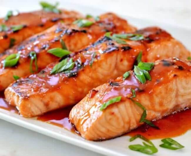 Broiled Salmon with Thai Sweet Chili Glaze