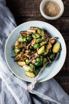 Brussels Sprout Mushroom Sesame Stir Fry - 25 Appetizing Recipes For Mushroom Stir Fry