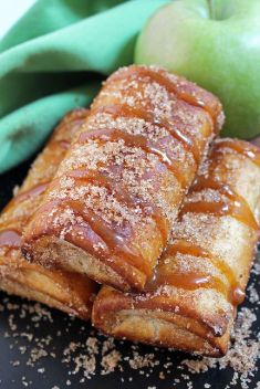 Caramel Apple Chimichangas - 30 Stunning Mexican Desserts and Snacks
