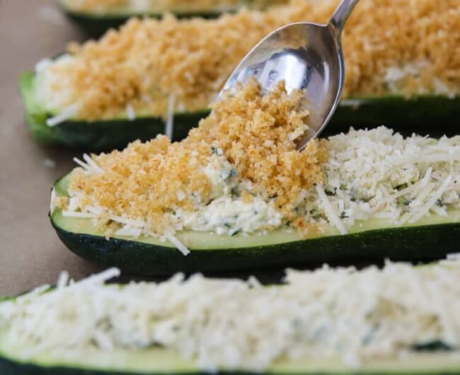 Cheese Stuffed Zucchini