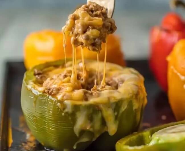 Cheesy Enchilada Stuffed Peppers