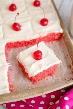 Cherry Sheet Cake - 30 Easy Yet Delicious Sheet Cakes