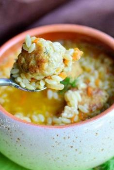 Chicken Meatball Orzo Hearty Soup - 30 Stunning Dishes Made with Chicken Meatballs