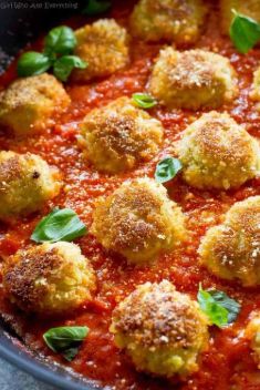 Chicken Parmesan Meatballs - 30 Stunning Dishes Made with Chicken Meatballs