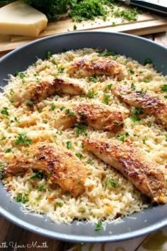 Chicken Scampi with Garlic Parmesan Rice - 30 Incredibly Good Recipes For Chicken Breasts
