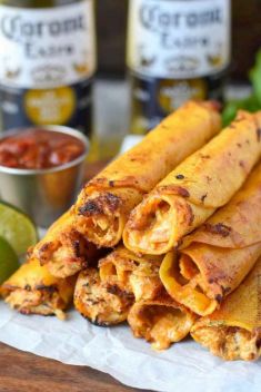 Chicken and Pepper Jack Cheese Taquitos - 20 "Irresistible" Mexican Appetizers