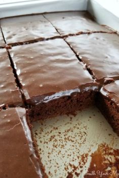 Chocolate Texas Sheet Cake - 30 Easy Yet Delicious Sheet Cakes
