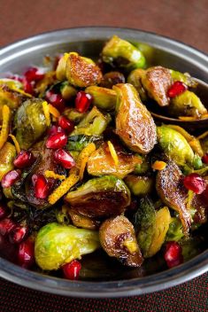 Citrus Caramelized Brussels Sprouts - Here Are What To Make with Pomegranate!