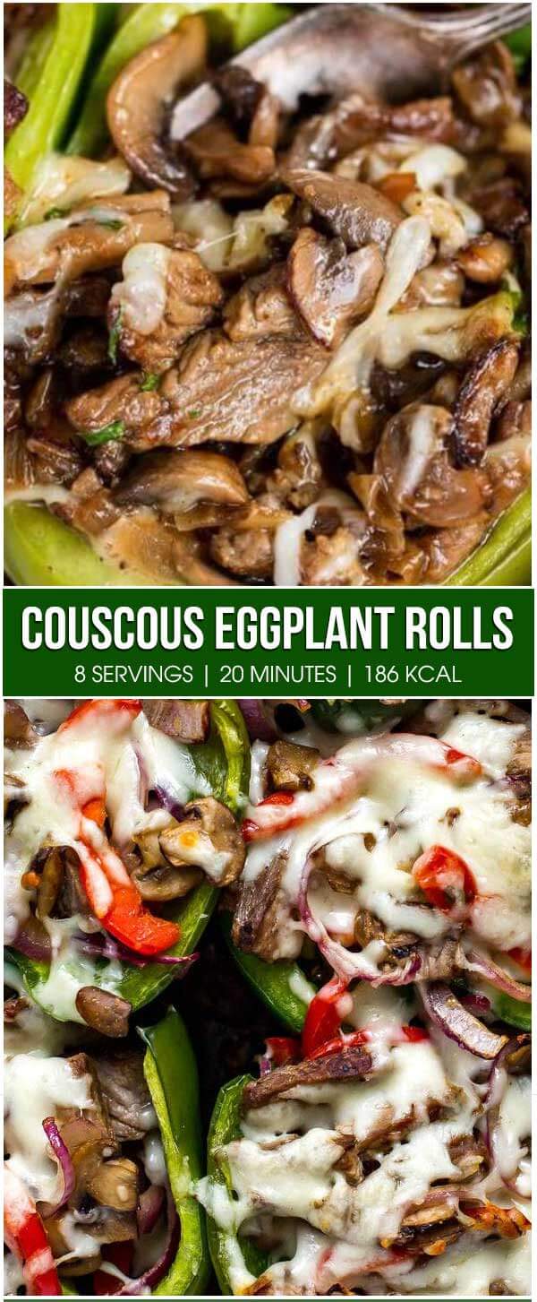 Couscous Eggplant Rolls