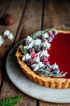 Cranberry Curd Shortbread Tart - 30 “Crave-Worthy” Tarts