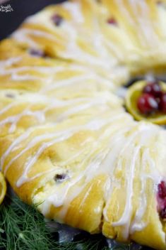 Cranberry Orange Crescent Ring - 20 Sweet Crescent Rings To Dazzle Your Guests