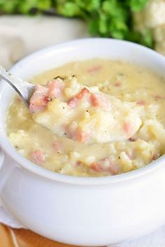 Creamy Cauliflower Ham and Cheese Soup. - 30 Best Keto Soups To Spice Up Your Cooking Time