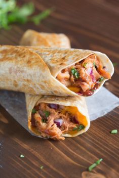 Crispy BBQ Chicken Wraps - 30 Incredibly Addictive BBQ Chicken Dishes