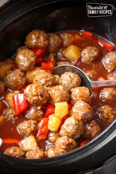 Crock Pot Sweet and Sour Meatballs - 30 Sweet and Sour Dishes To Blow Up Your Taste Buds