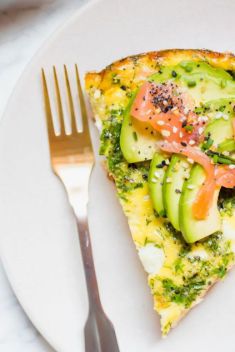 Easy Smoked Salmon and Herb Frittata - 25 Amazing Salmon Breakfast Recipes