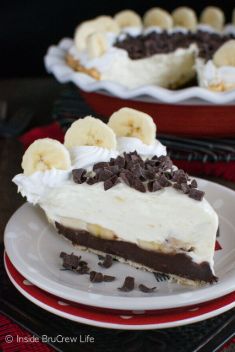 Fudge Bottom Banana Cream Pie - 30 "Beyond-Delicious" Cream Pies You Should Try