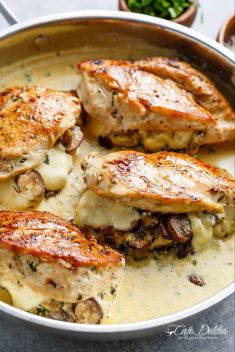 Garlic Butter Mushroom Stuffed Chicken - 30 Incredibly Good Recipes For Chicken Breasts