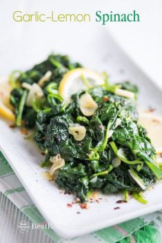 Garlic Lemon Spinach - 30 Best Healthy Garlic Vegetable Dishes