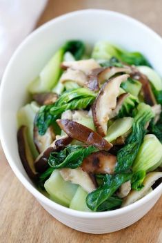 Garlic Mushroom Bok Choy - 25 Appetizing Recipes For Mushroom Stir Fry
