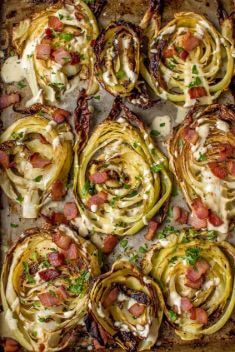 Garlic and Bacon Roasted Cabbage with Pinot Noir - 30 Best Healthy Garlic Vegetable Dishes