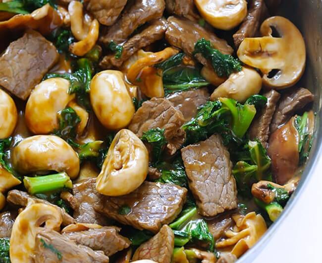 Ginger, Beef and Mushroom Stir Fry