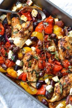 Greek Chicken Traybake - 30 Incredibly Good Sheet Pan Chicken Dinner