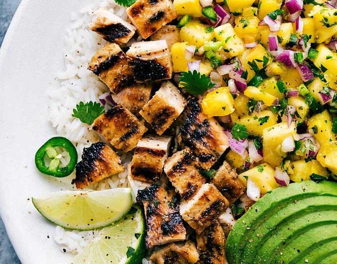 Grilled Chicken Pineapple Bowl