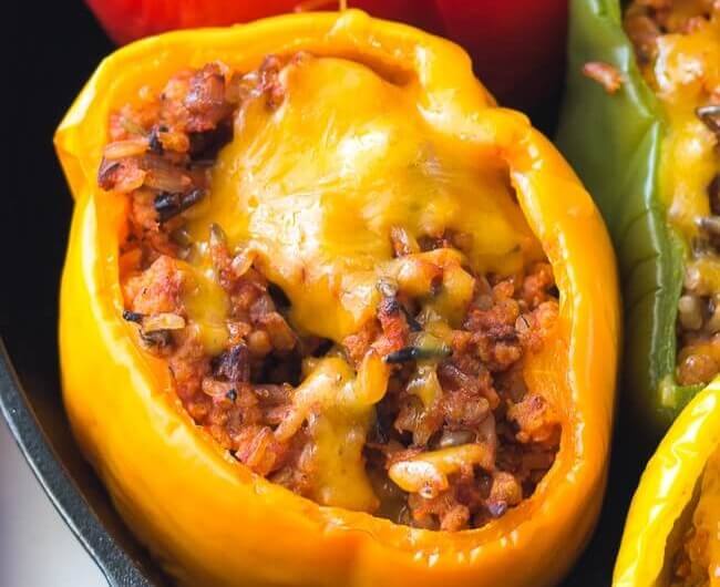 Ground Turkey Stuffed Peppers