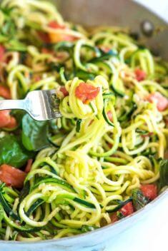 Guilt Free Garlic Parmesan Zucchini Noodles Pasta - Here Are 30 Best Dishes Made with Zucchini